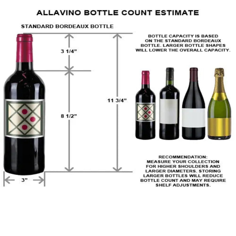Allavino Vite Series 99 Bottle Freestanding Wine Cooler Refrigerator - Right Hinge